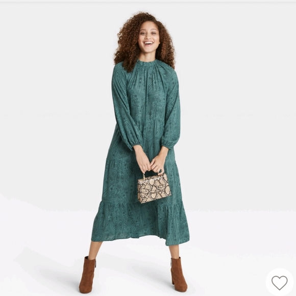 a new day Dresses & Skirts - A New Day Long Sleeve Tiered Dress